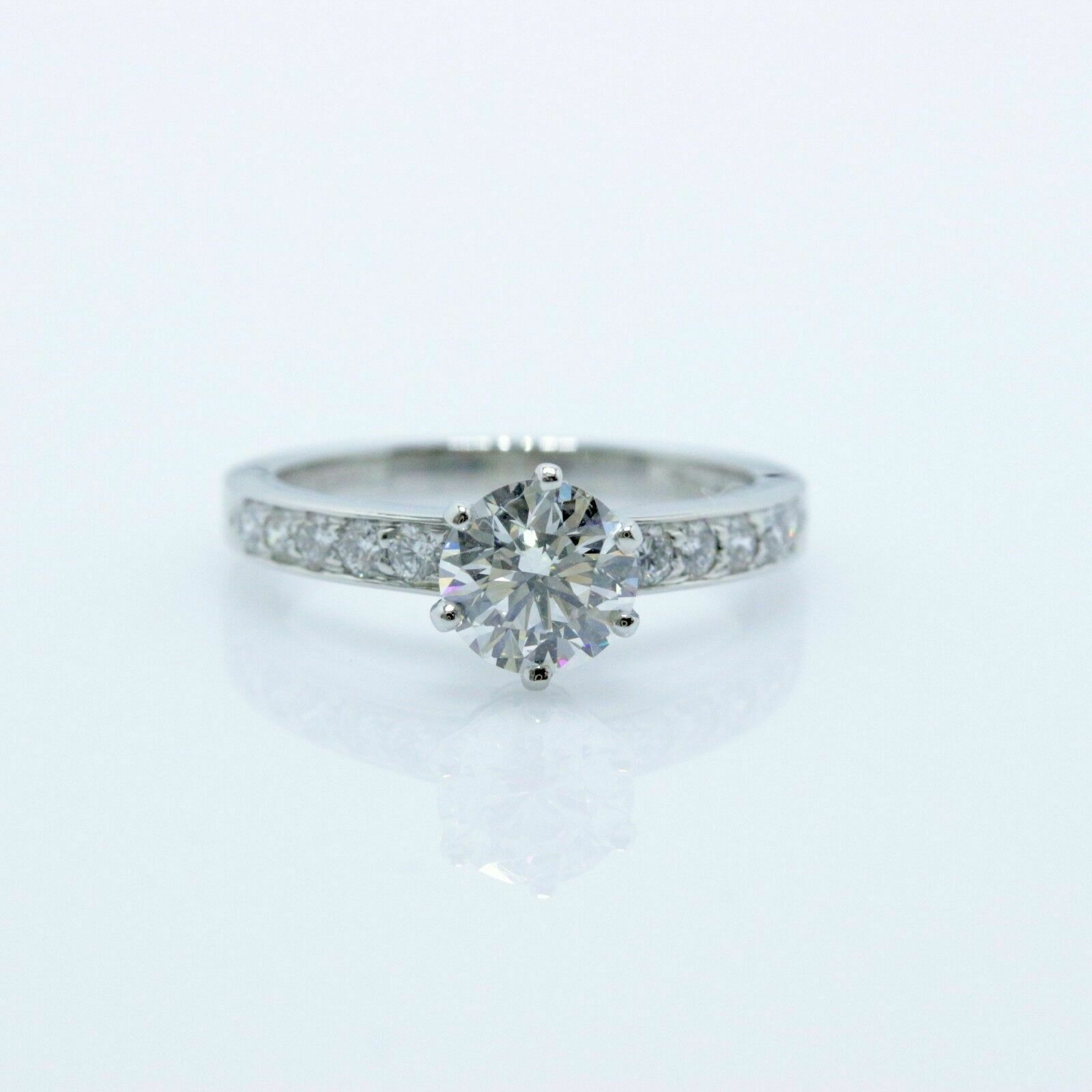 Tiffany  Co Platinum Diamond Engagement Ring Bead Set 1.27 tcw F VVS2 $25,800