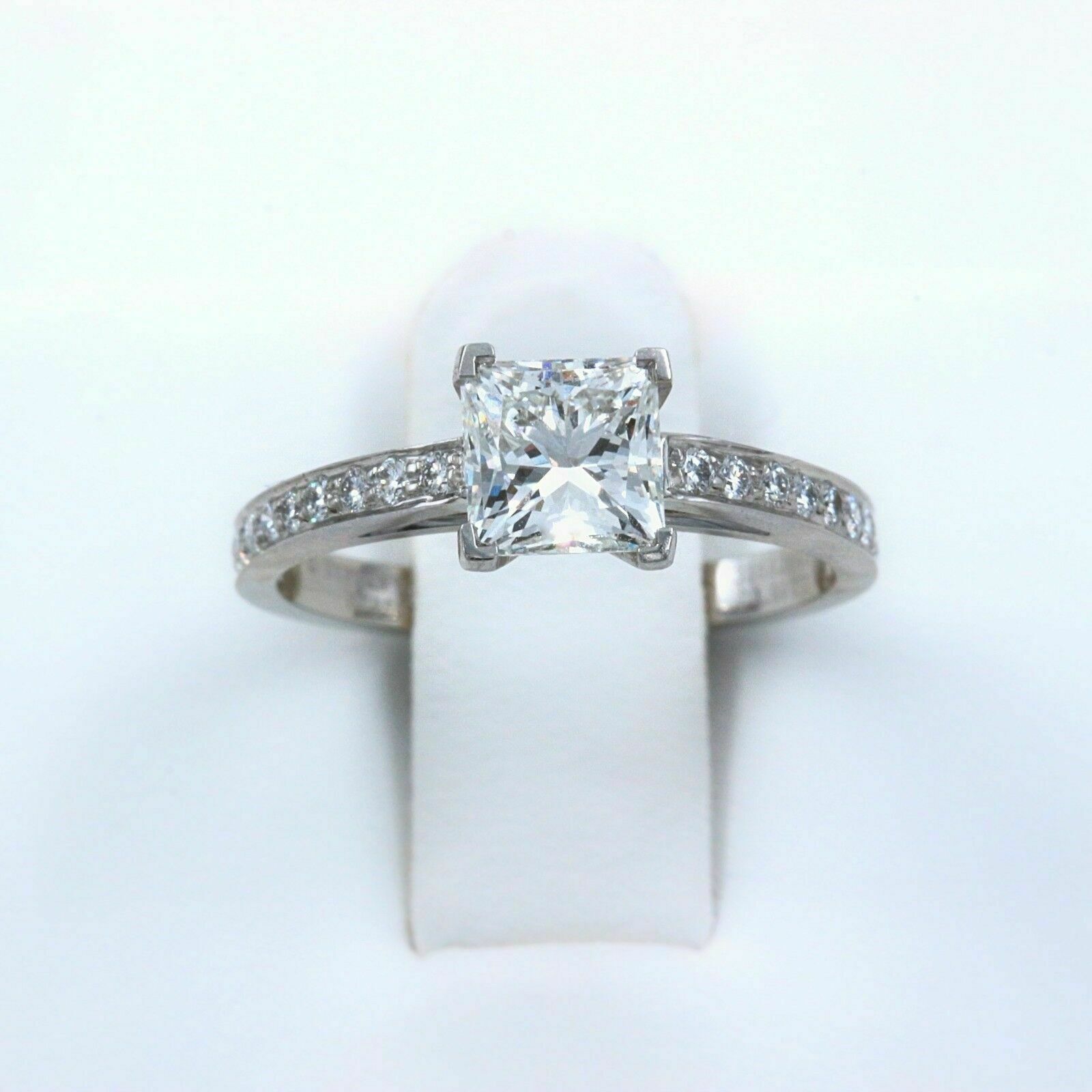 Tiffany  Co Princess Diamond Engagement Ring 1.29 tcw Platinum $17,100 Retail