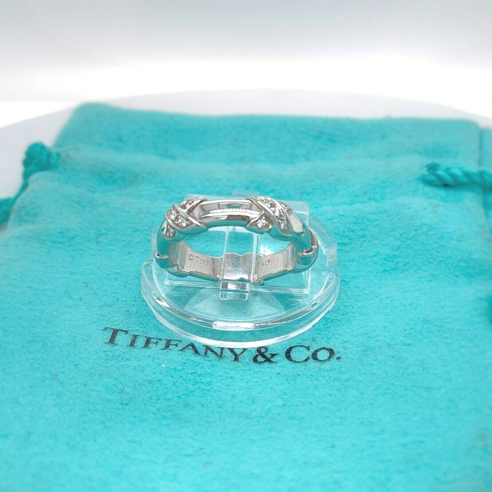 Tiffany & Co Diamond Signature X Ring In 18kt White Gold | Tiffany