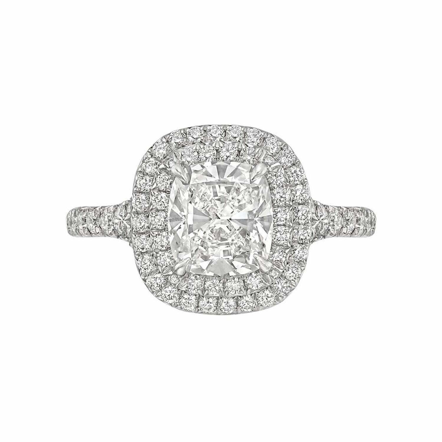 Tiffany  Co Soleste Cushion Diamond Engagement Ring 2.21 tcw Plat Certificate 