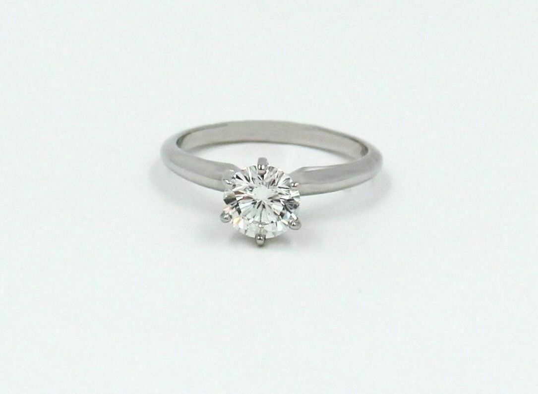 Leo Diamond Engagement Ring Round 1.02 cts I SI2 14K White Gold $9,000 Retail