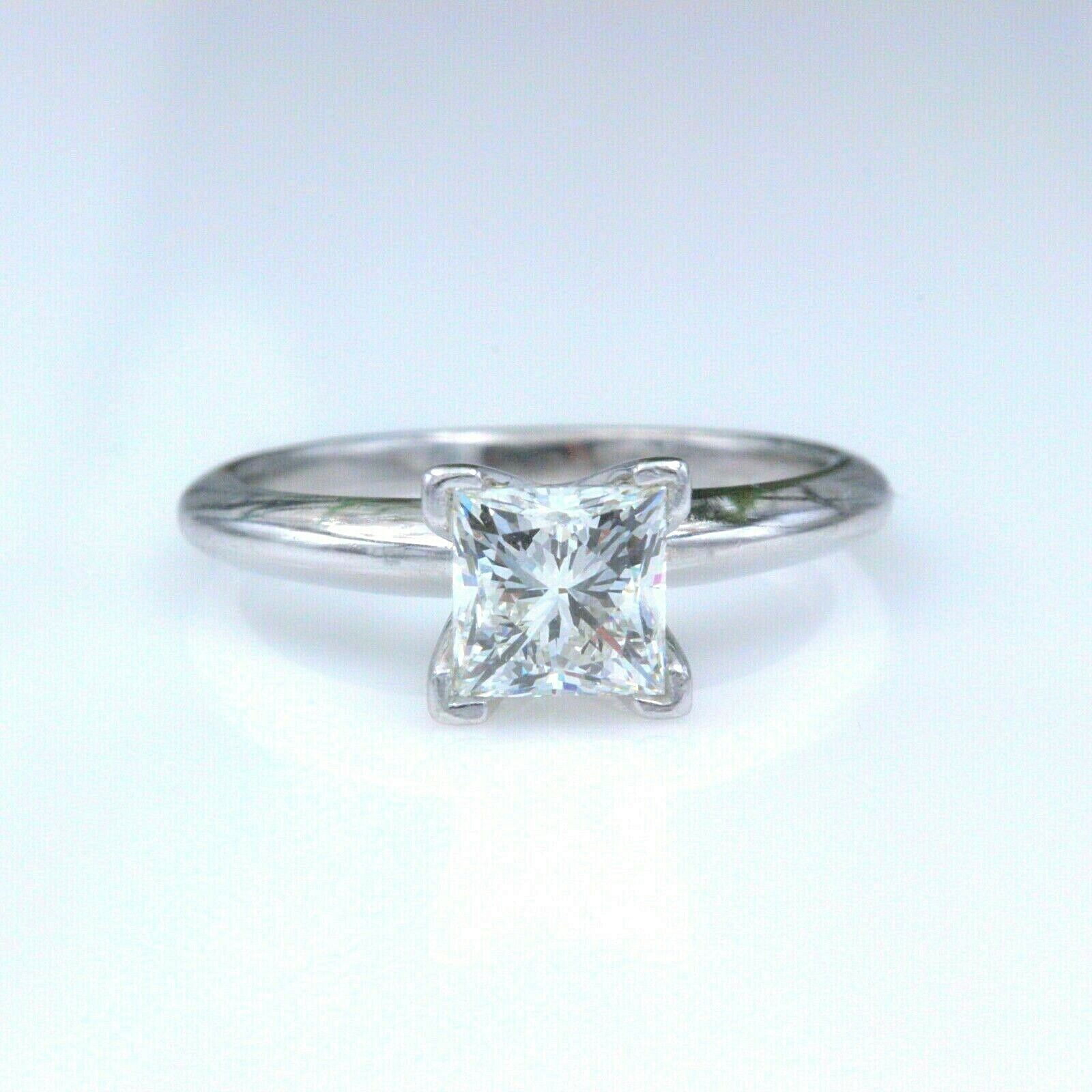 Leo Diamond Engagement Ring Princess 0.95 ct I VS1 14K White Gold $9,000 Retail