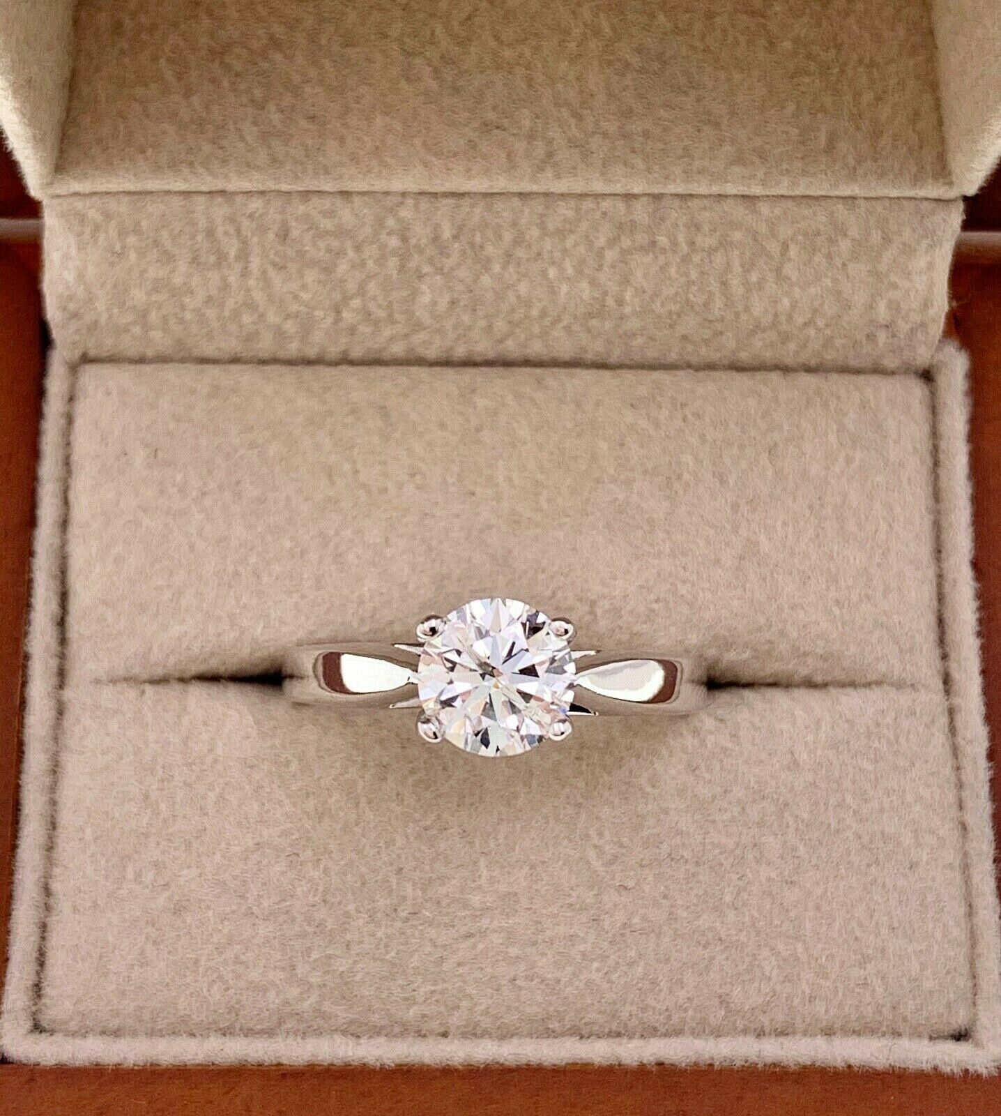 Round Brilliant Cut Diamond 1.00 Carat H SI2 EGL Solitaire Engagement Ring