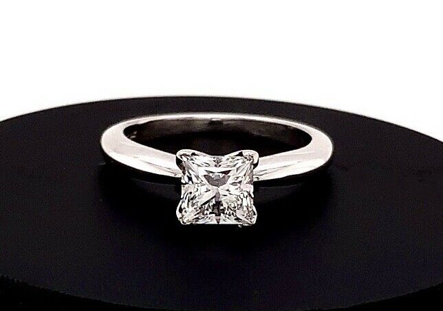 Princess Cut Diamond 1.05 Carat G I1 GIA Solitaire Engagement Ring 