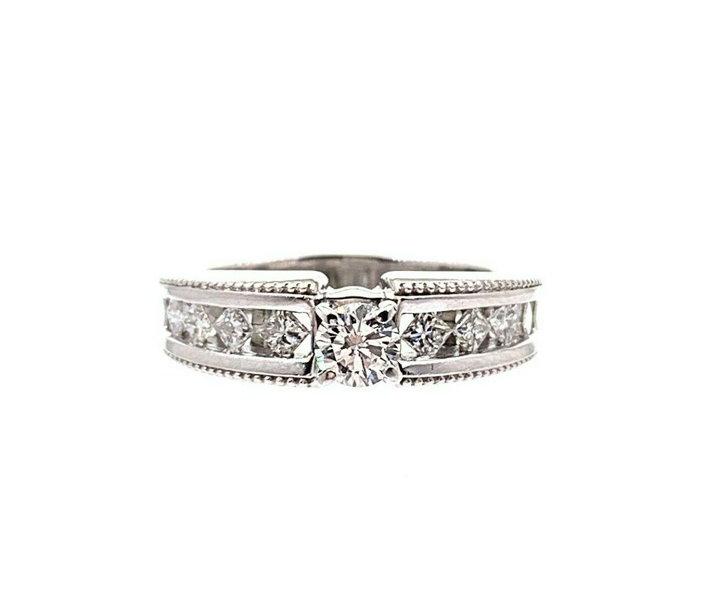 1.17 TCW Round Brilliant Diamond Engagement Ring 14K IGI Certified 