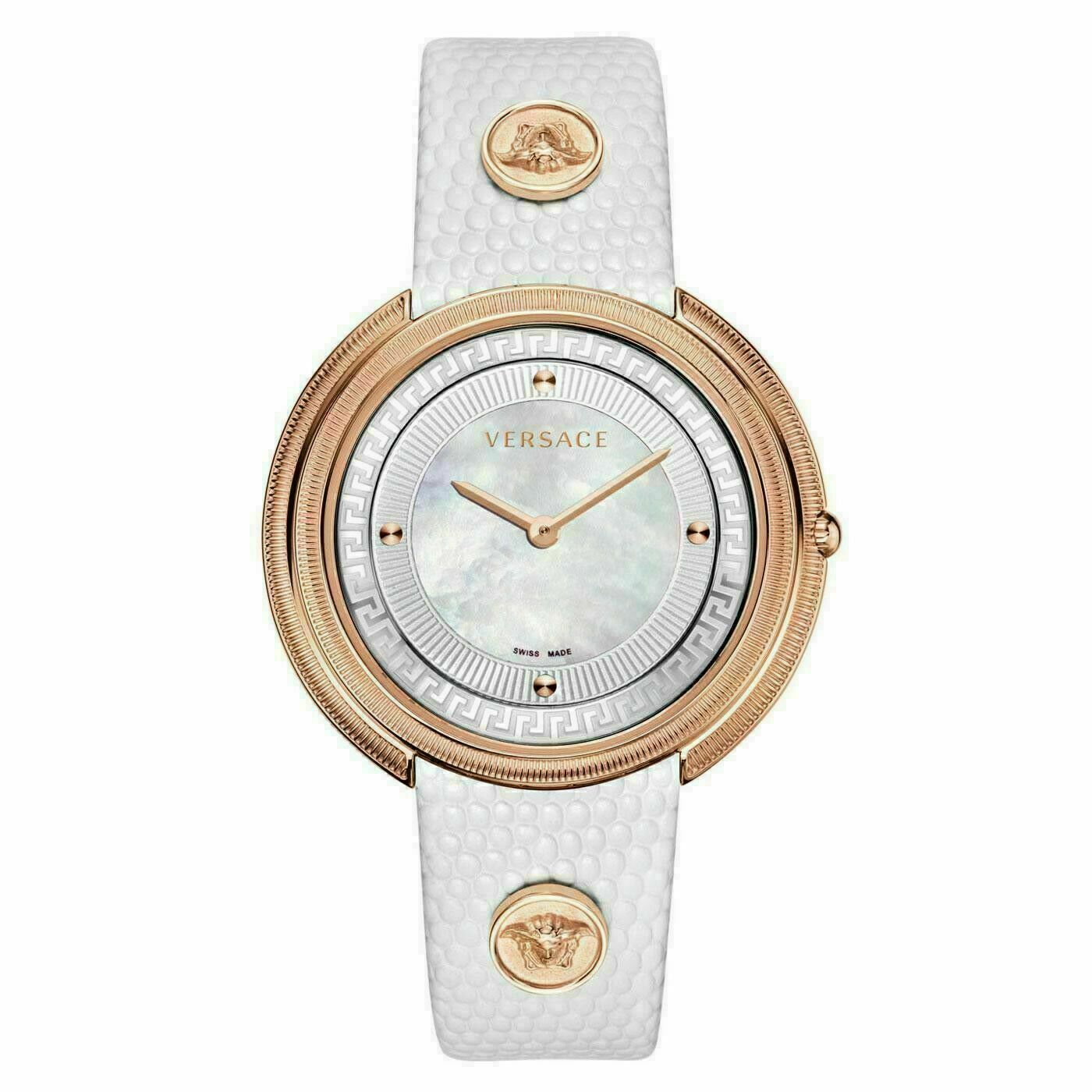 New Versace THEA VA703 0013 Gold Tone MOP Quartz 39MM Watch