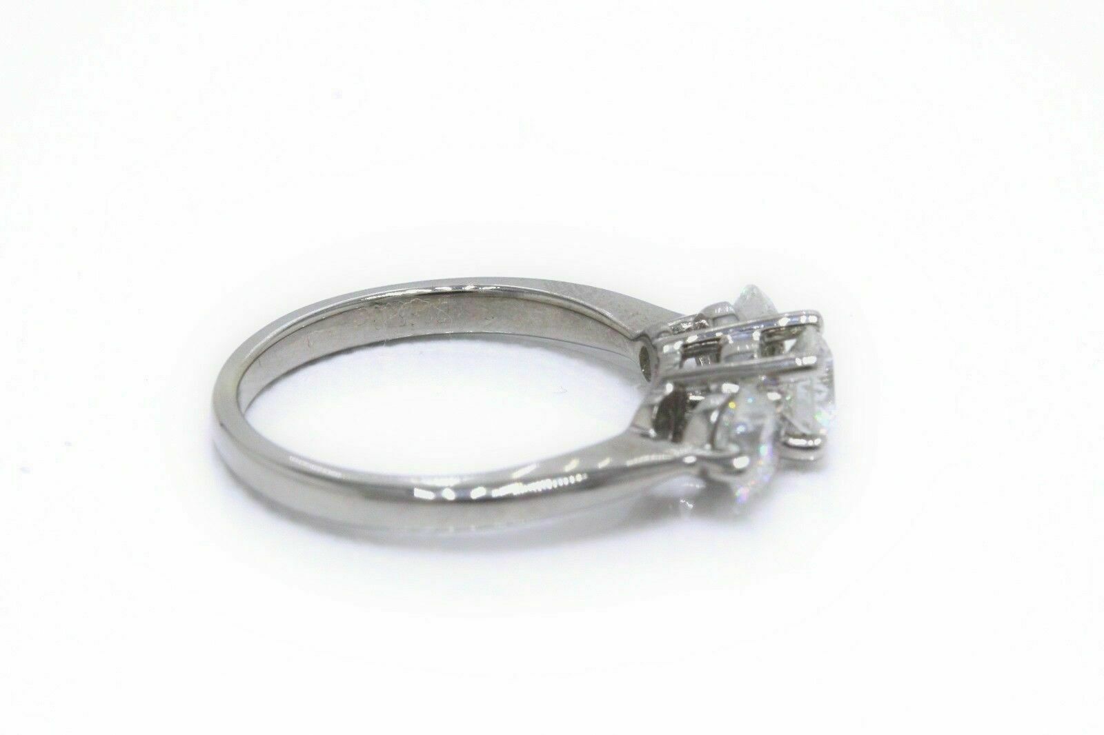 Sitara 3 Stone Diamond Engagement Ring Round 1.04 ct 14k White Gold $5500 Retail