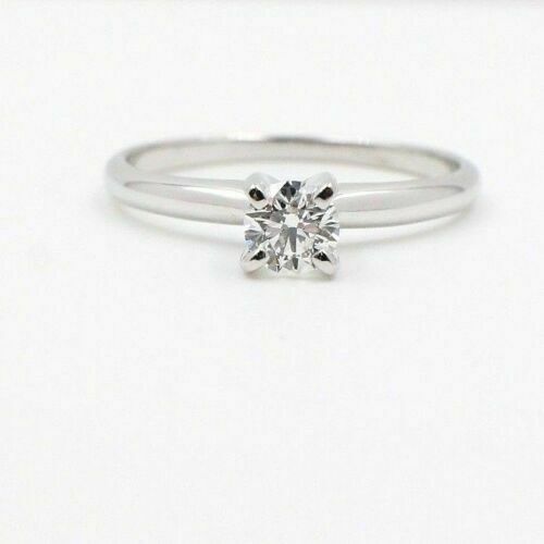 Hearts on Fire Diamond Engagement Ring Round 0.36 tcw Set in 14k White Gold