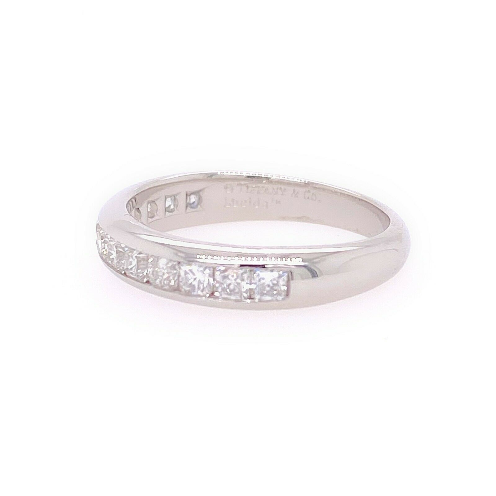 Tiffany  Co LUCIDA Diamond Band Platinum 4 MM 0.65 tcw