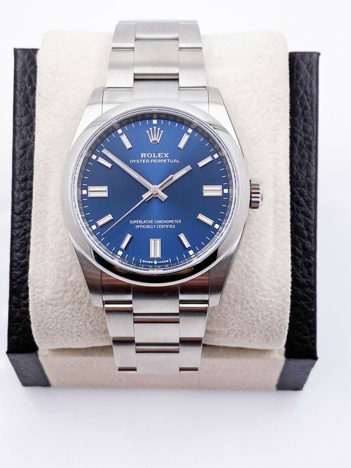 BRAND NEW Rolex 126000 Oyster Perpetual Blue Dial Stainless Steel Box Paper 2020