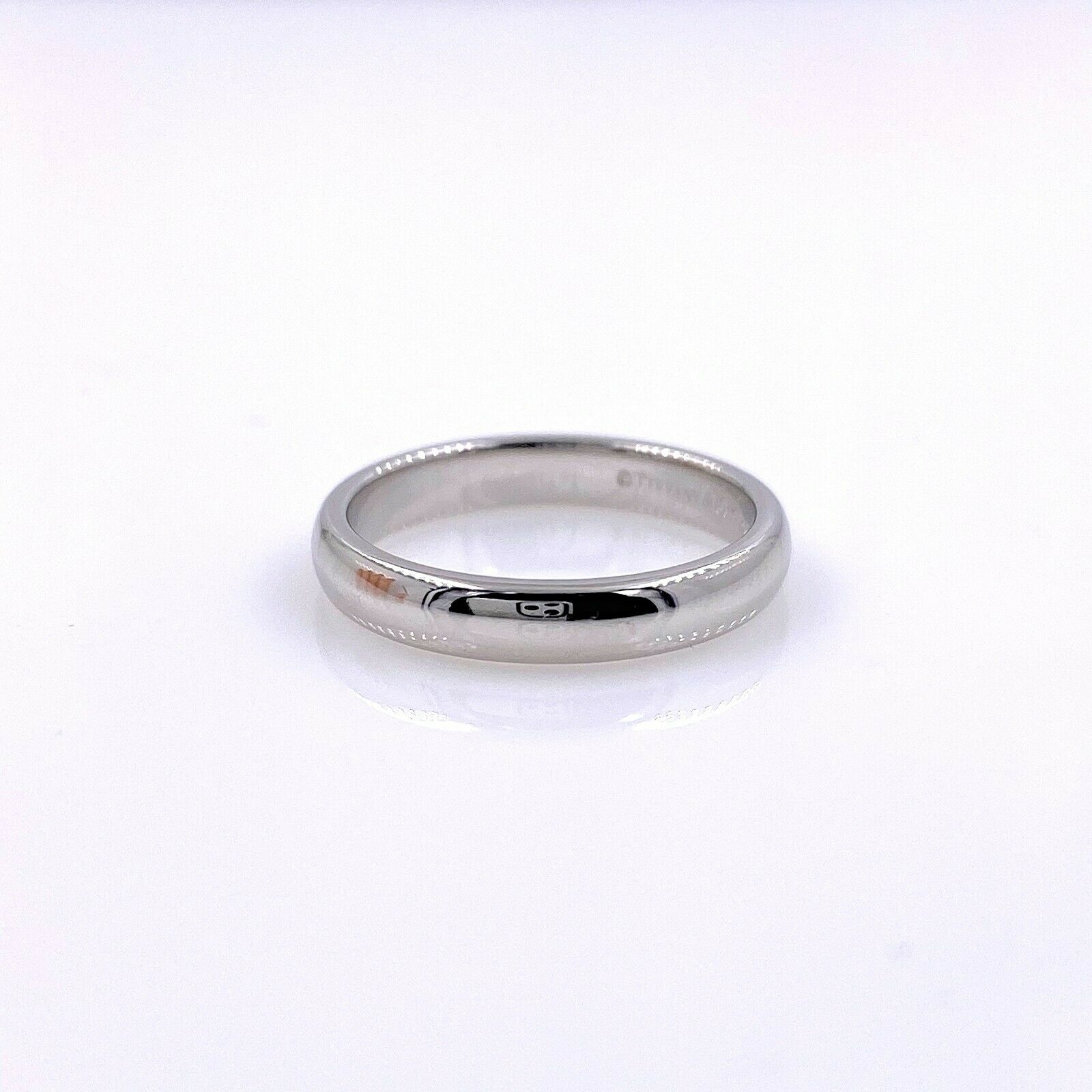 Tiffany  Co 3 MM Platinum Classic Wedding Band Ring