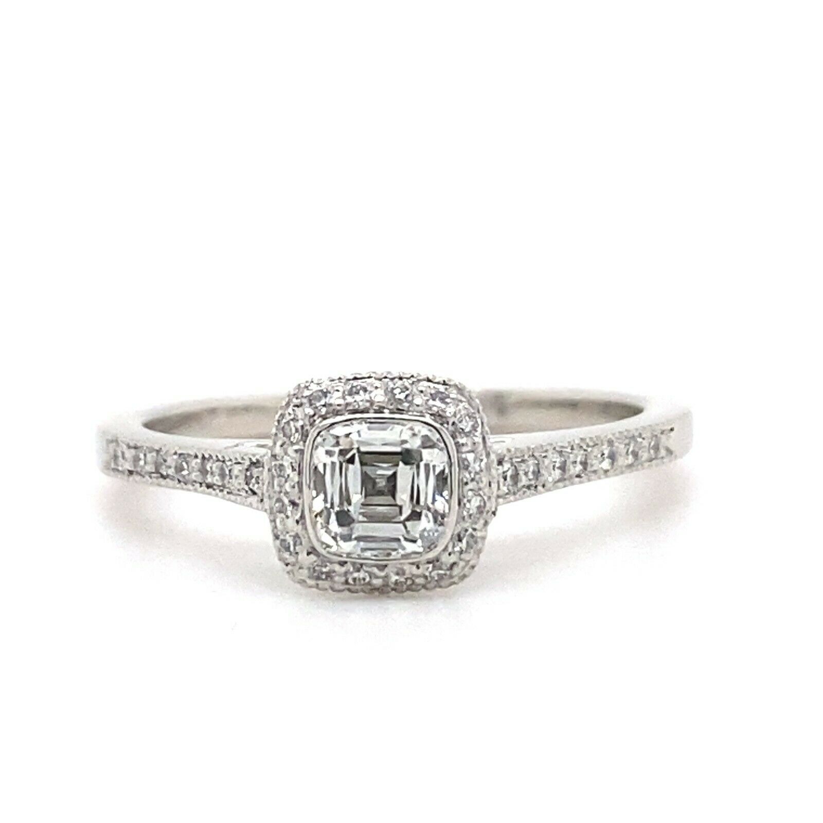 Tiffany  Co Legacy 0.45 tcw Cushion Diamond Platinum Engagement Ring