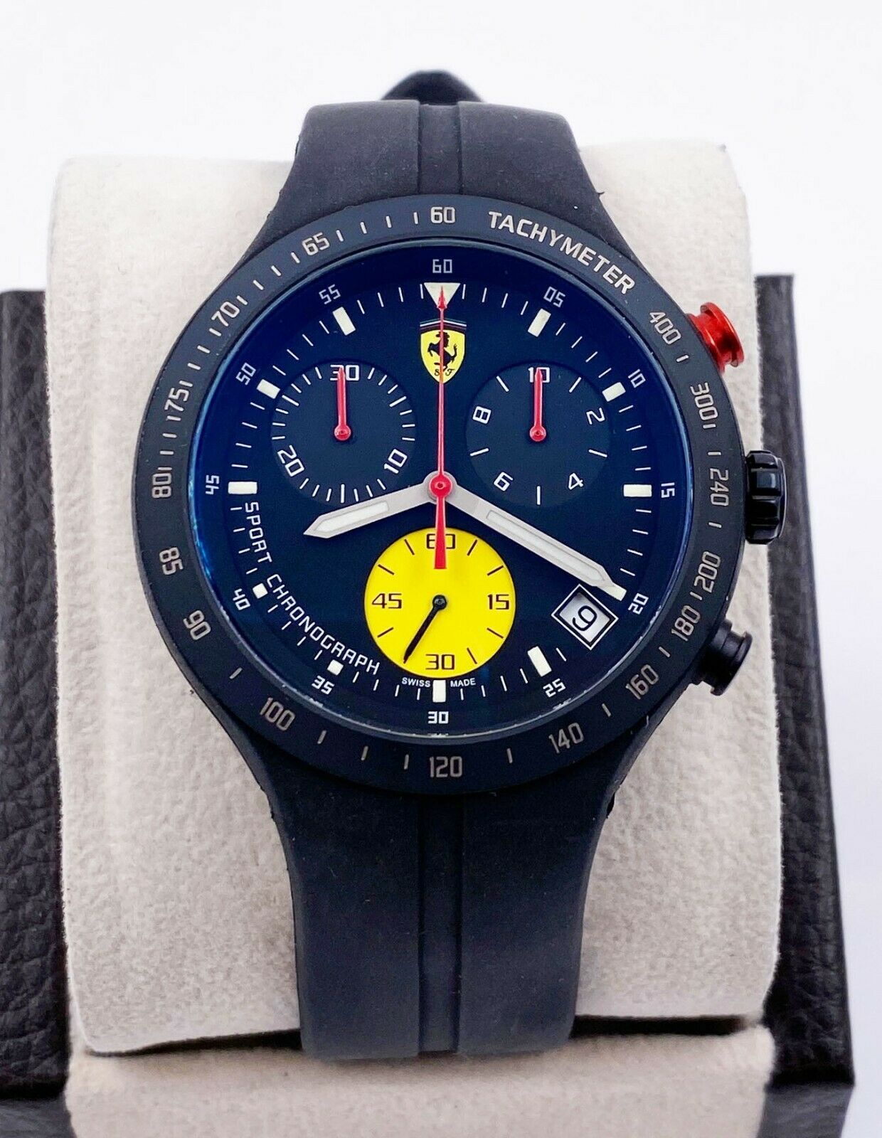 BRAND NEW Ferrari Titanium Watch Tachymeter Sport Swiss Chronograph 