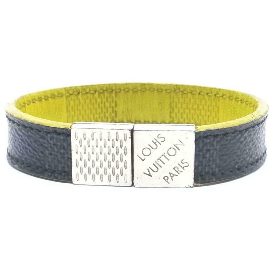 Louis Vuitton  Damier Graphite Check It Reversible Bracelet Cuff Bangle 862366