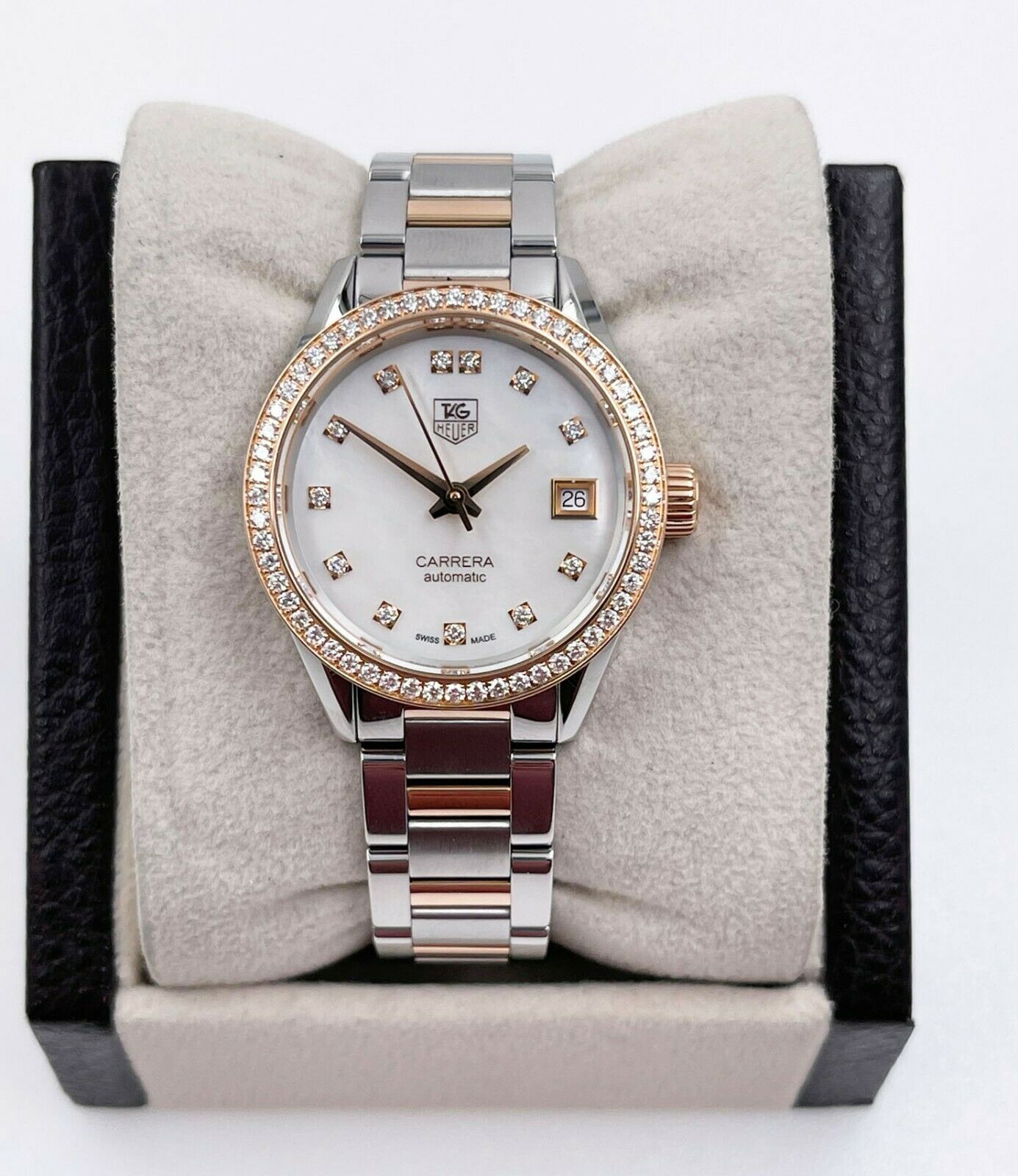 Tag Heuer Carrera WAR2453.BD0777 Mother of Pearl Dial Ladies