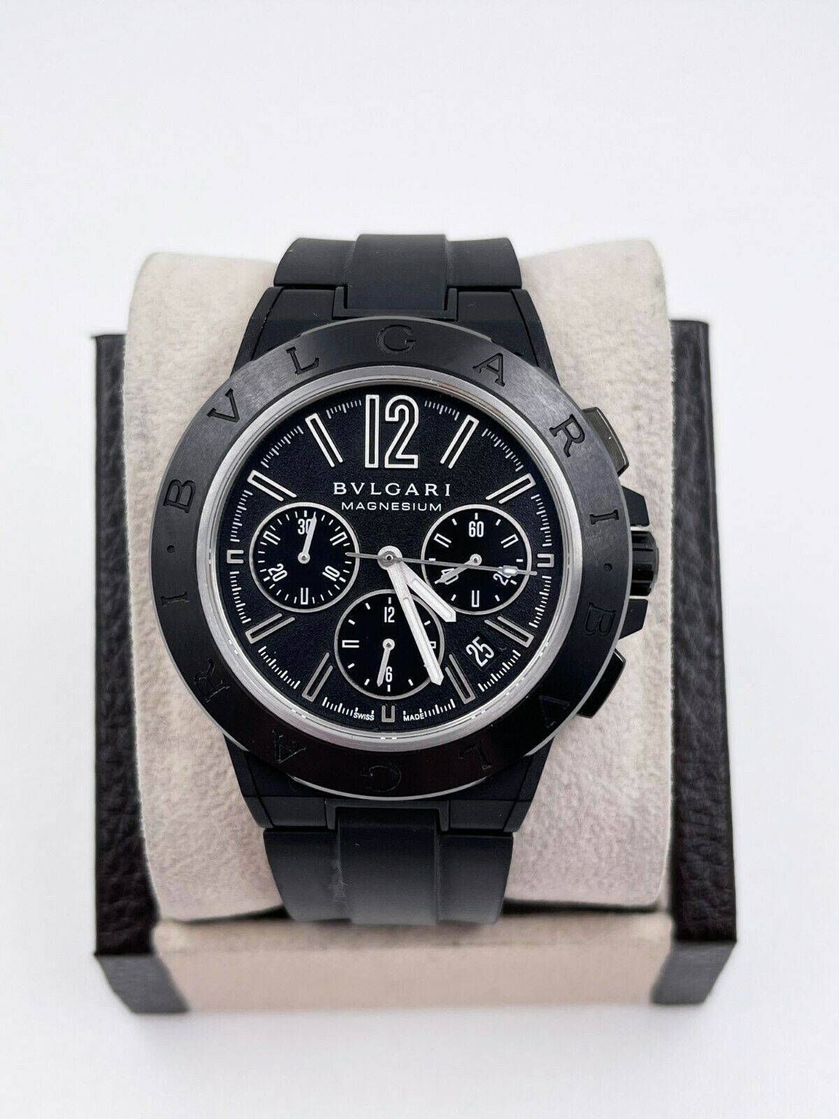 Bvlgari Diagono Magnesium Chronograph DG 42 SMC Black Ceramic 42mm Box Paper