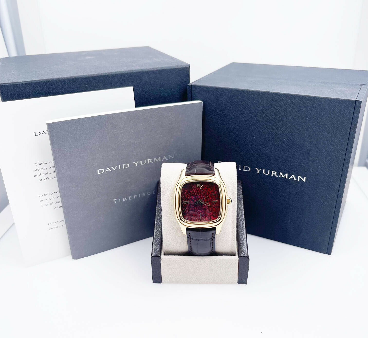 David Yurman Thoroughbred watch with original leather case and box. Pre_owned_luxury_watch_David_Y  main image 2