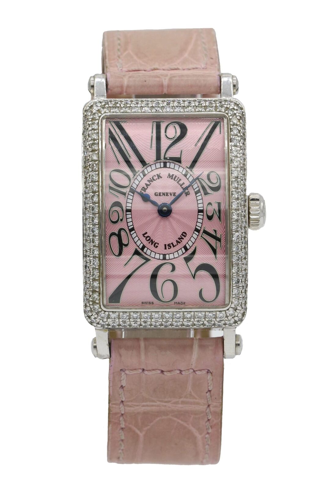 Franck Muller Women's Long Island 18k White Gold Diamond Watch 900 QZ D