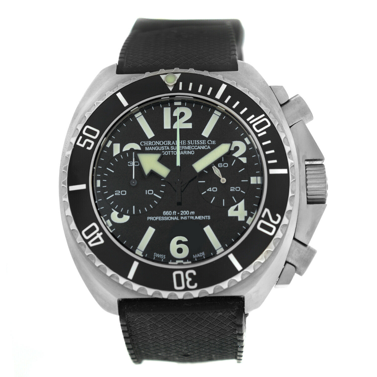 Chronographe Suisse Cie Mangusta Supermeccanica Sottomarino MS-SOT261-2BK Watch
