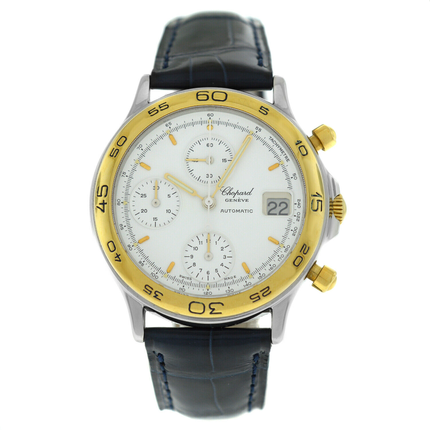 Chopard 8168 Men's Yellow Gold  Steel Automatic Chronograph 37MM Watch