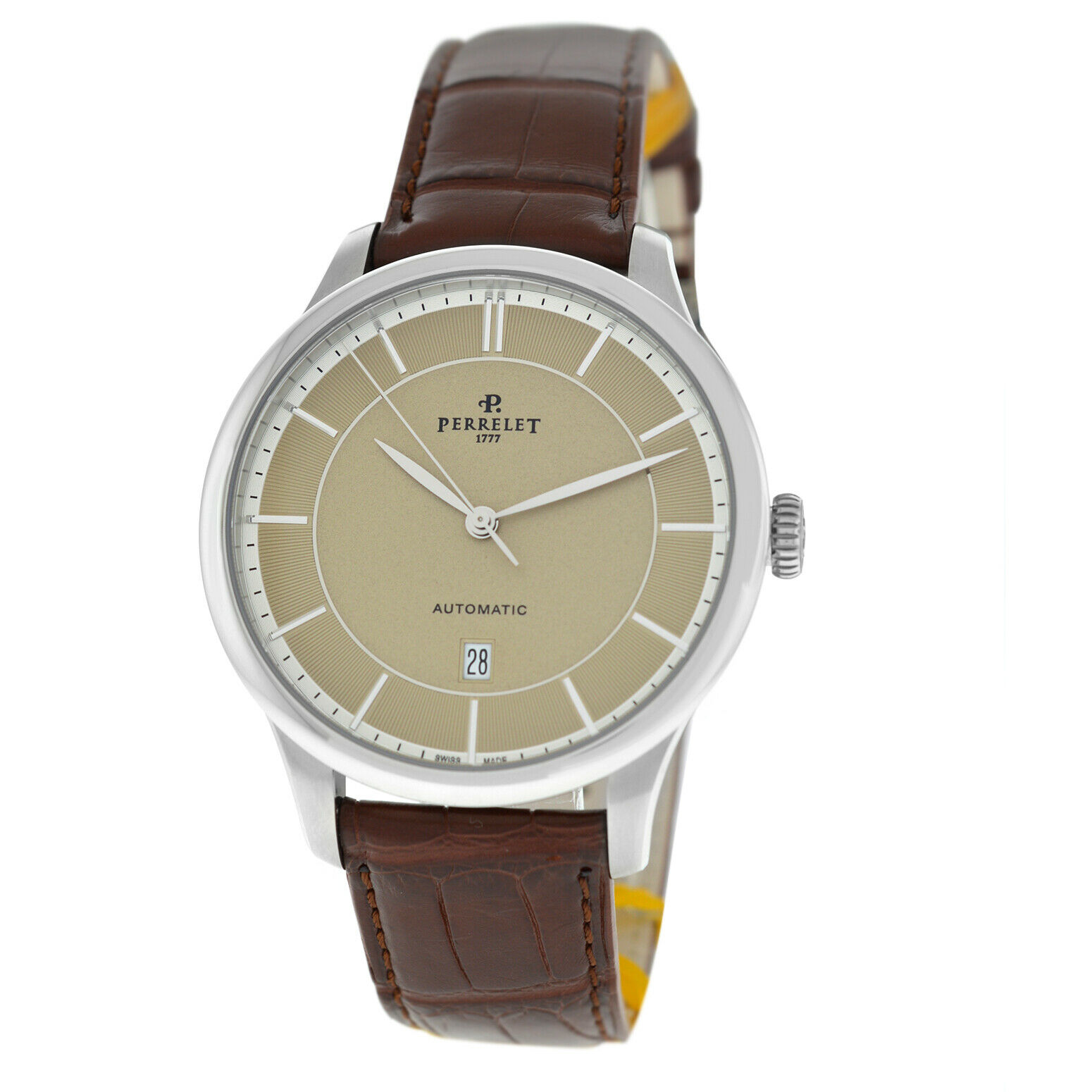 Perrelet First Class A1073/6 Men's Stainless Steel Date Automatic 42MM Watch