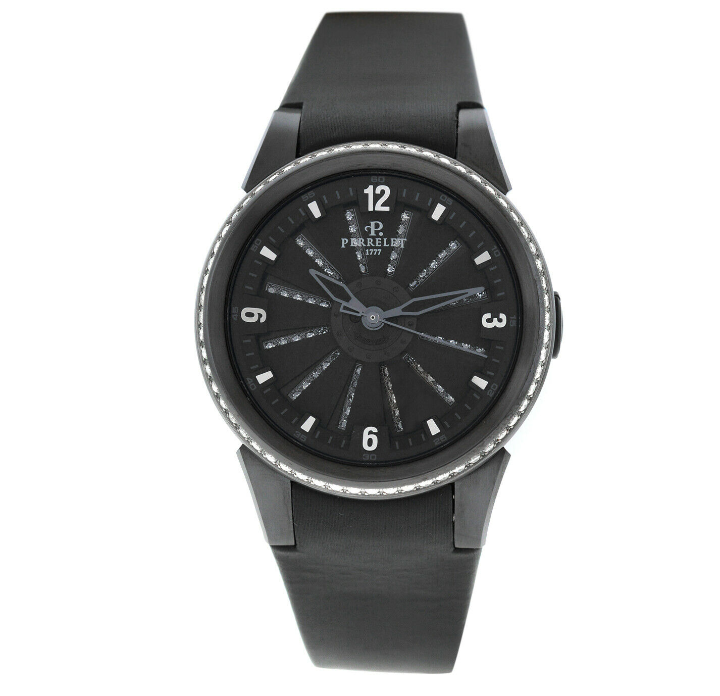 Perrelet Lady Turbine XXS A2058/1 Diamond PVD Steel 38MM Automatic Watch