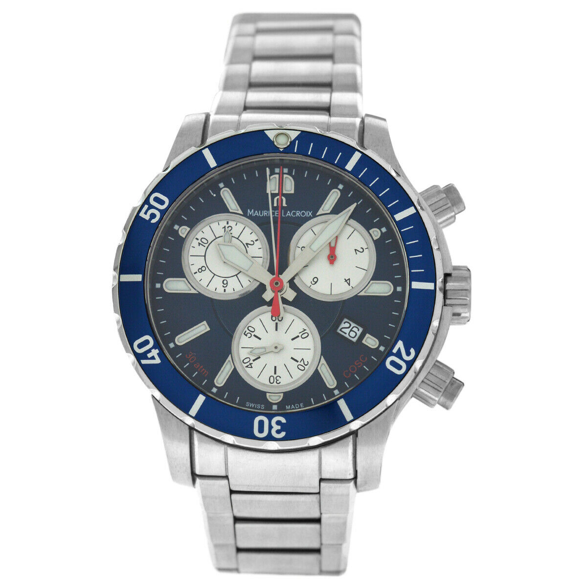 Maurice Lacroix Miros Diver Chronograph Steel 41MM Quartz Watch