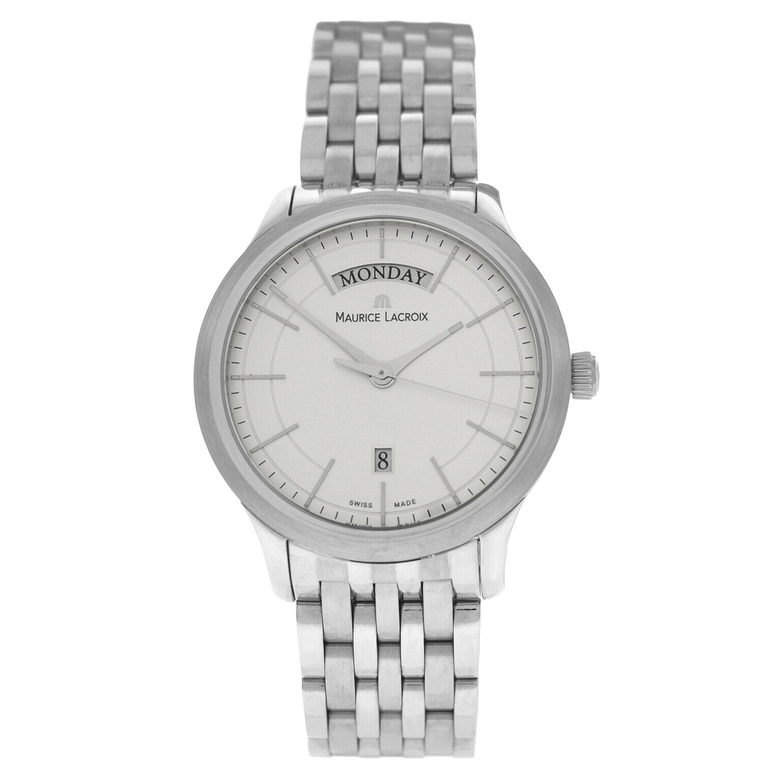 Maurice Lacroix Les Classiques LC1007-SS002-130 Day Date Steel Quartz 38MM Watch