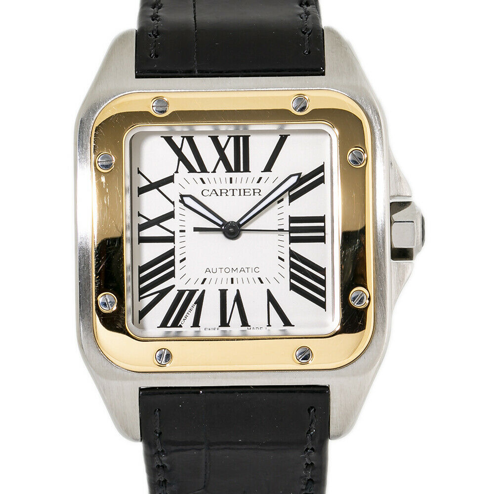 Cartier Santos 100 XL  Automatic Square Silver Dial 38mm