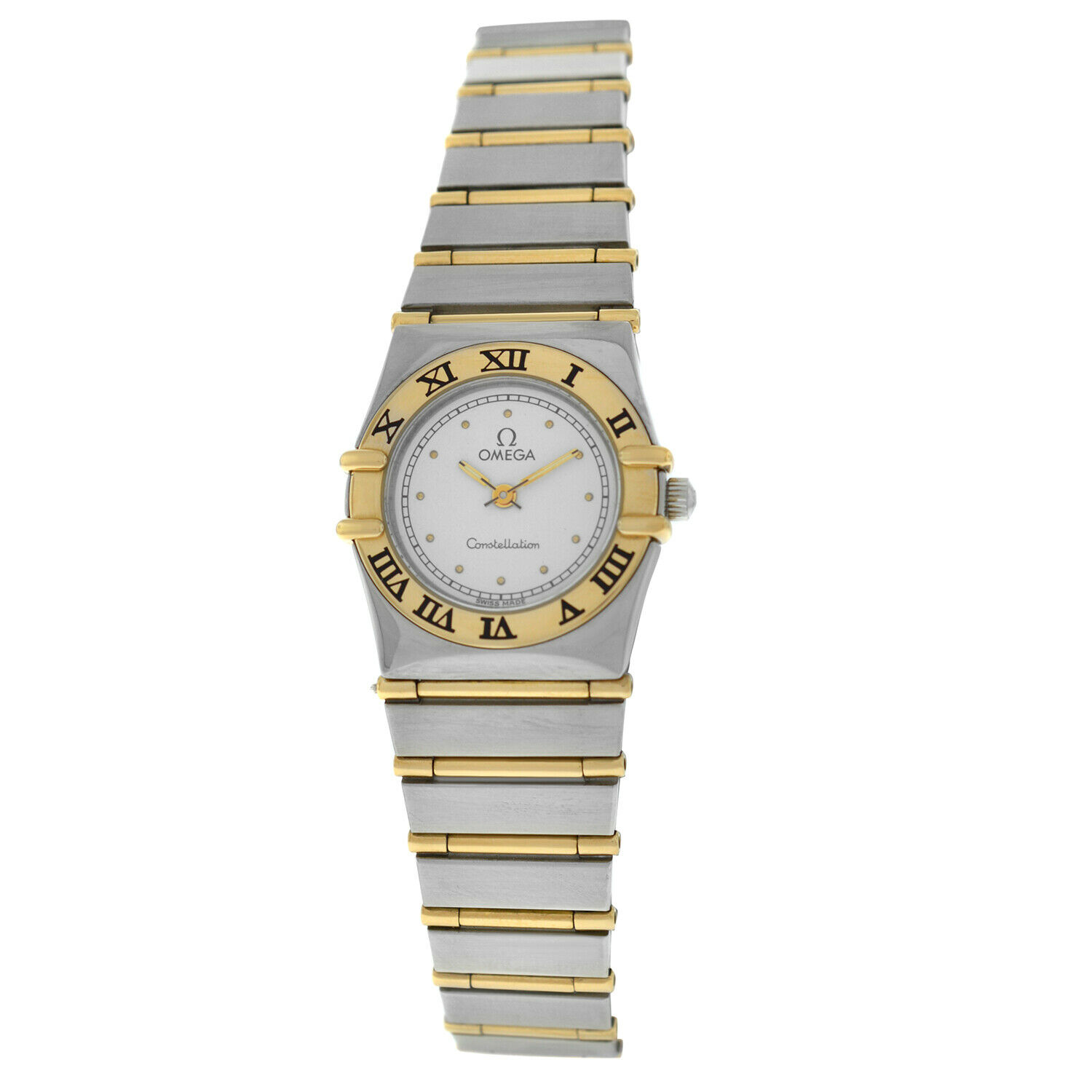 Omega Constellation Full Bar 18K Gold  Steel Two Tone 22MM Quartz Watch