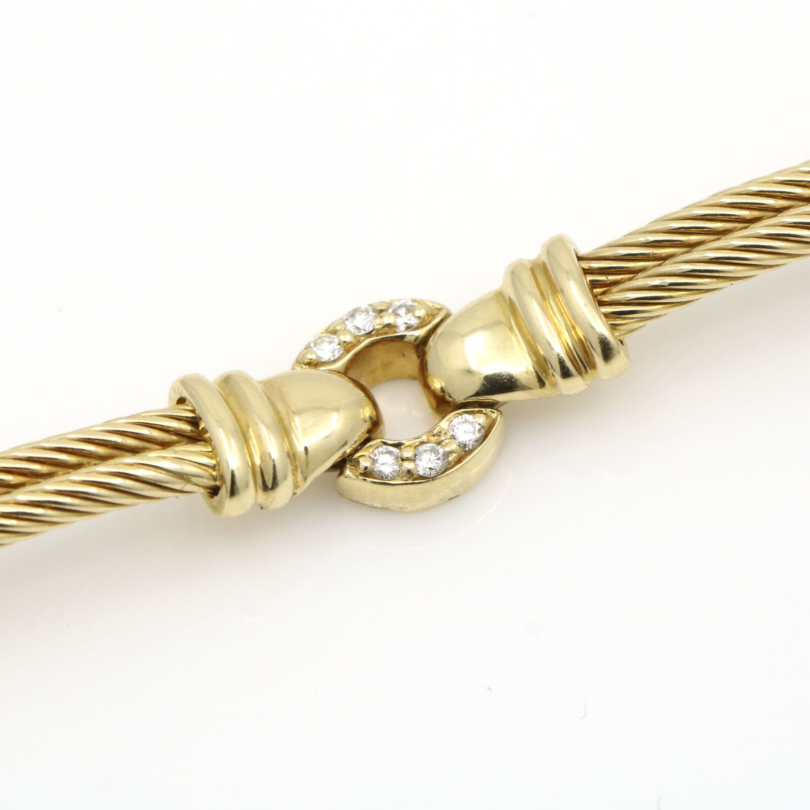 Philippe Charriol Diamond Cable Link Bracelet In 18k Yellow Gold