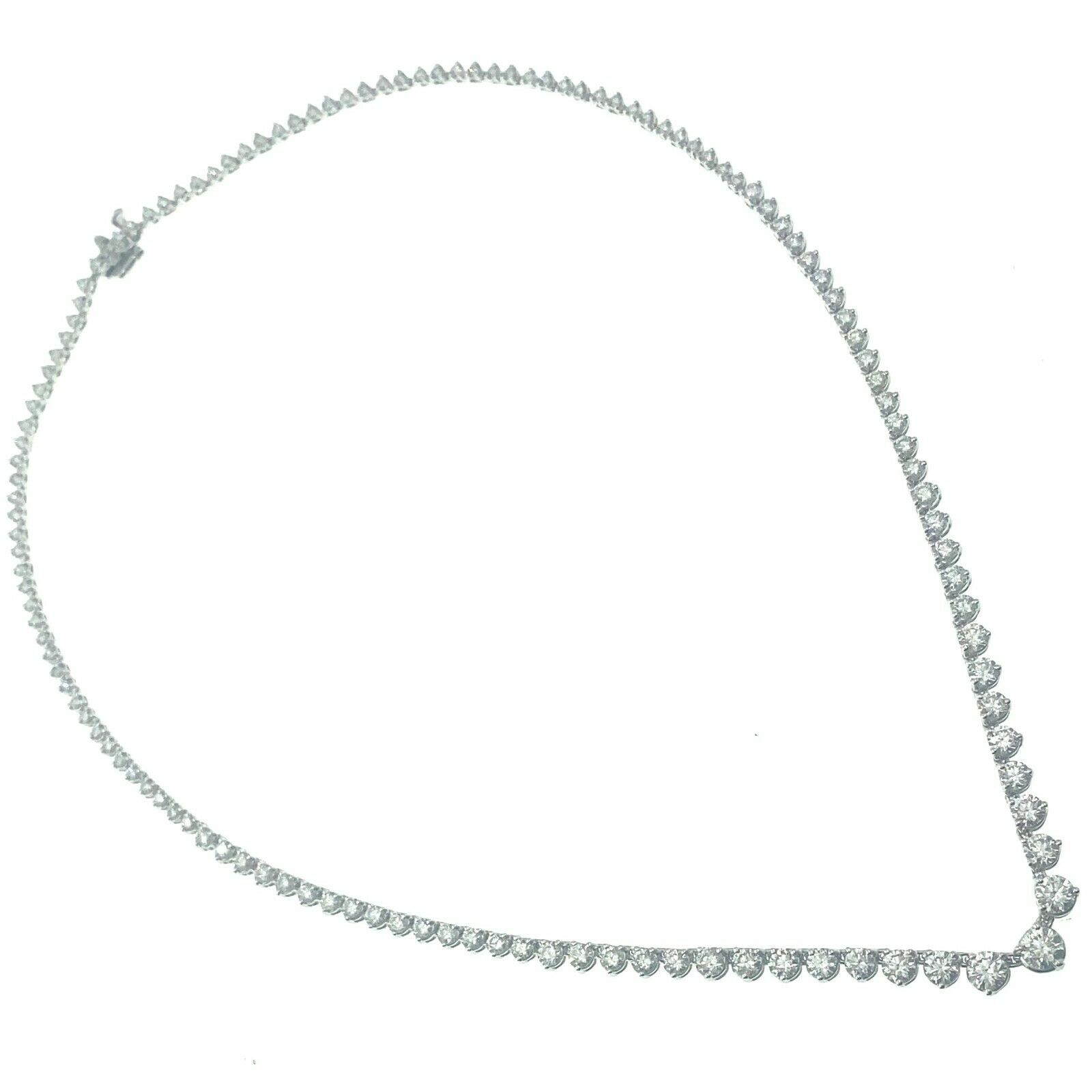 Diamond Riviera Necklace 7.00 tcw in 14kt White Gold