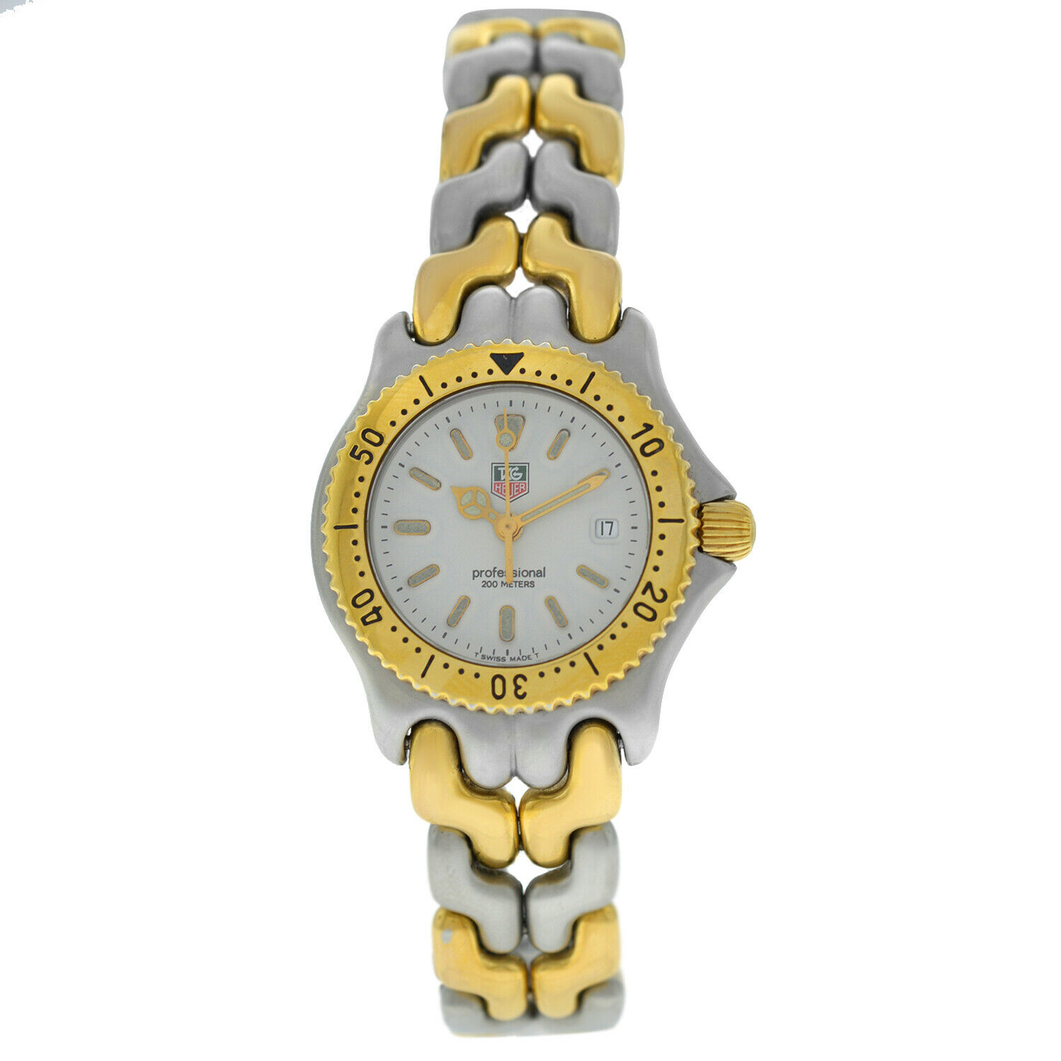 Tag Heuer Professional SEL S95.815 Ladies 18K Gold Steel Quartz 28MM Watch