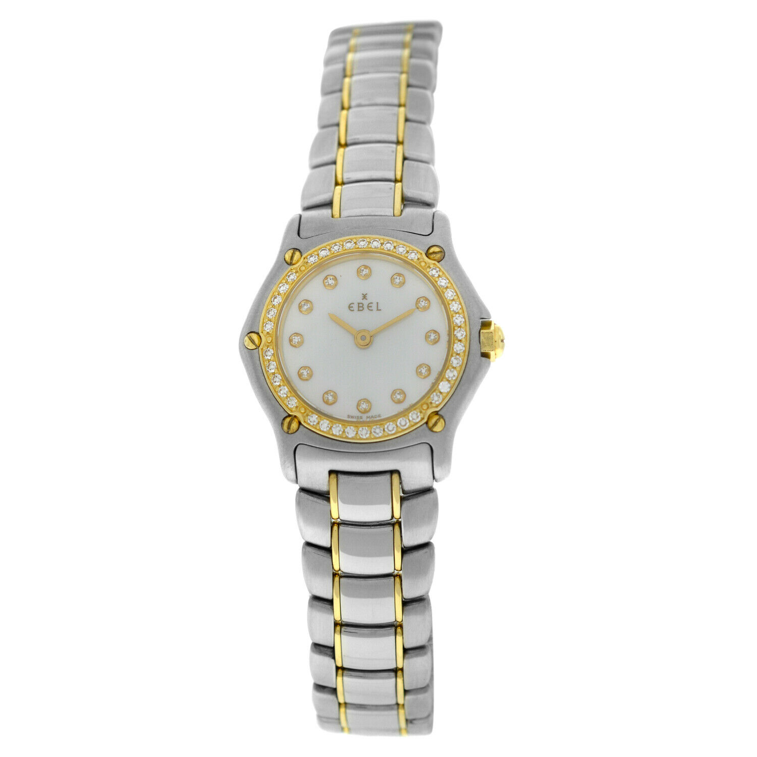 Ebel E1157114 MOP 18K Yellow Gold Diamonds Steel 23MM Quartz Watch