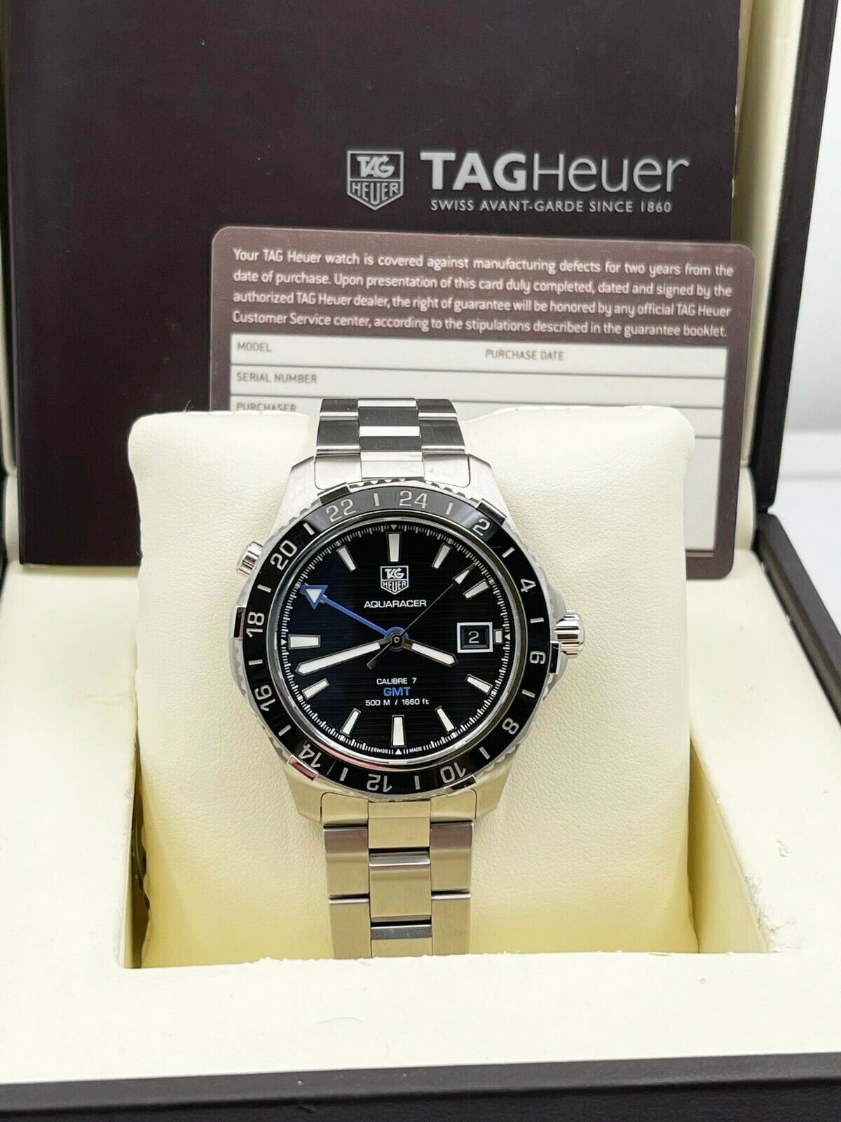 Tag Heuer Aquaracer Calibre 7 GMT WAK211A Stainless Steel