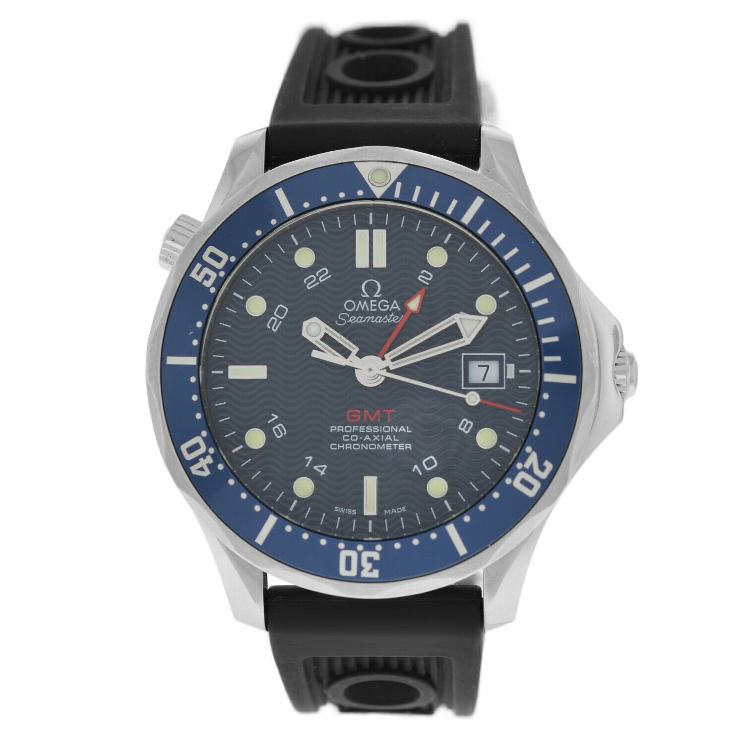 Omega Seamaster Diver Co-Axial GMT 2535.80 Steel Date 41MM Automatic Watch