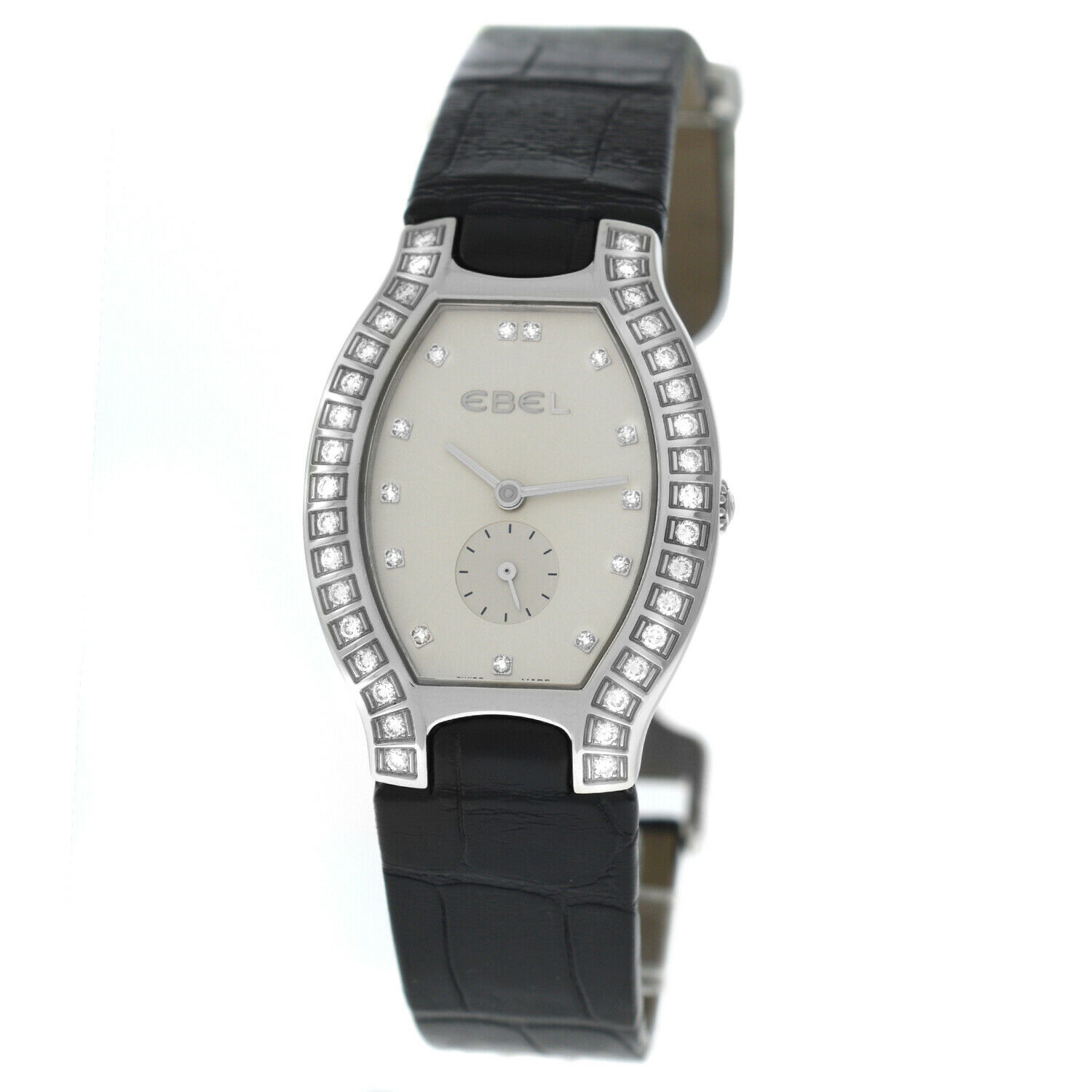 Ebel Beluga Tonneau Ladies Diamond Stainless Steel 28MM Quartz Watch