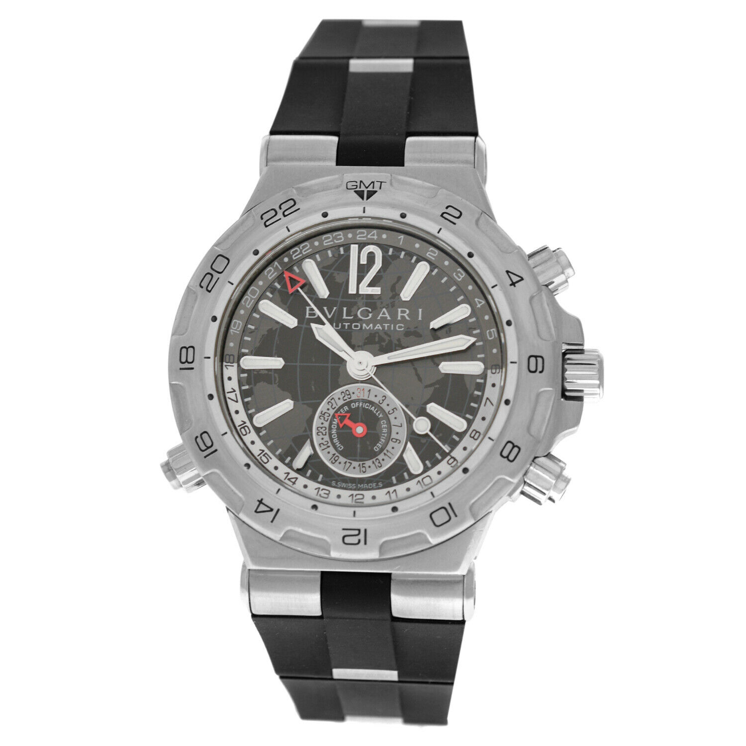 Bvlgari Bulgari Diagono Professional GMT  Steel Chronometer 42MM Watch