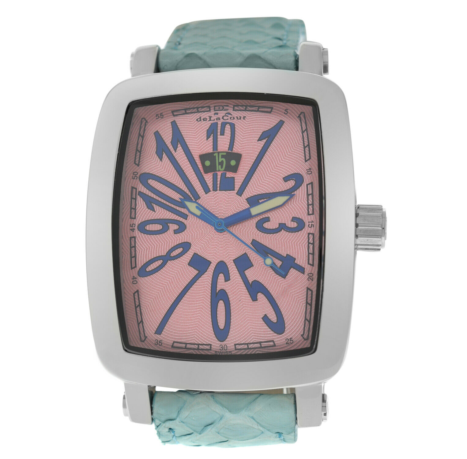DeLacour Via Larga  Limited Ed. Stainless Steel Date Quartz 40MM Watch
