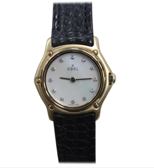 Ebel Classic Wave 18 Karat Gold Ladies MOP Diamond Dial