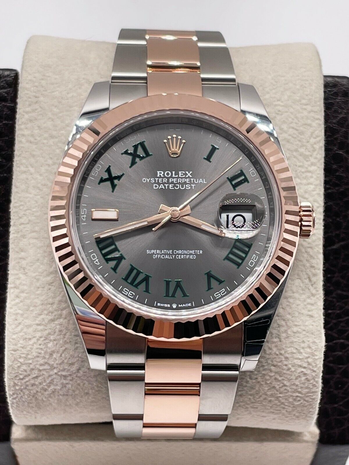 Brand New  Rolex Datejust 41 Wimbledon Everose Gold Steel