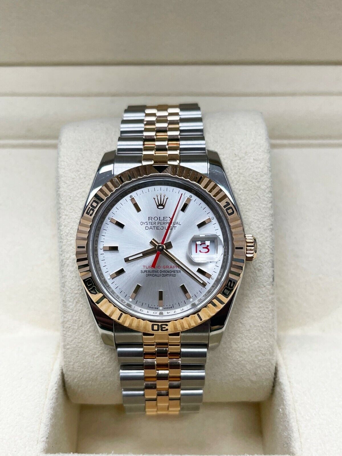 Rolex 116261 Datejust Turn o Graph 18K Rose Gold Stainless