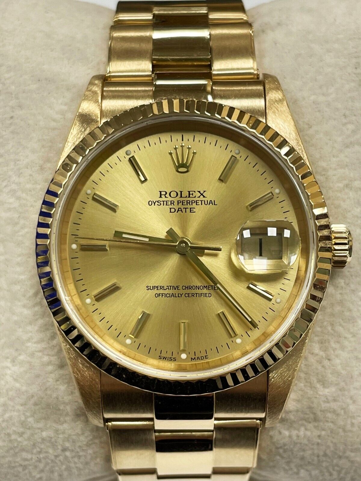 Rolex Date Ford 18K Yellow Gold