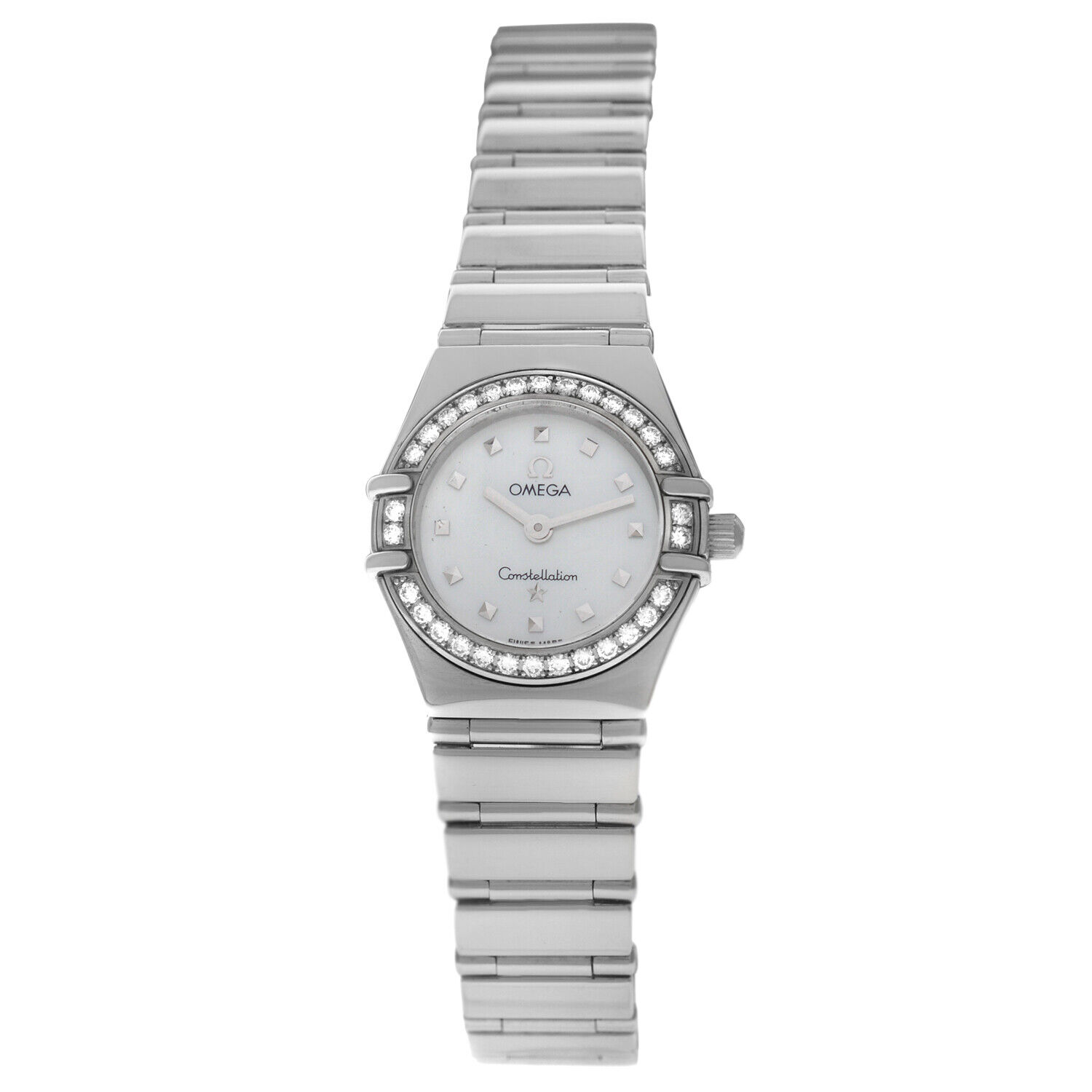 Omega Constellation   Diamonds MOP Ladies Steel 22MM Quartz Watch
