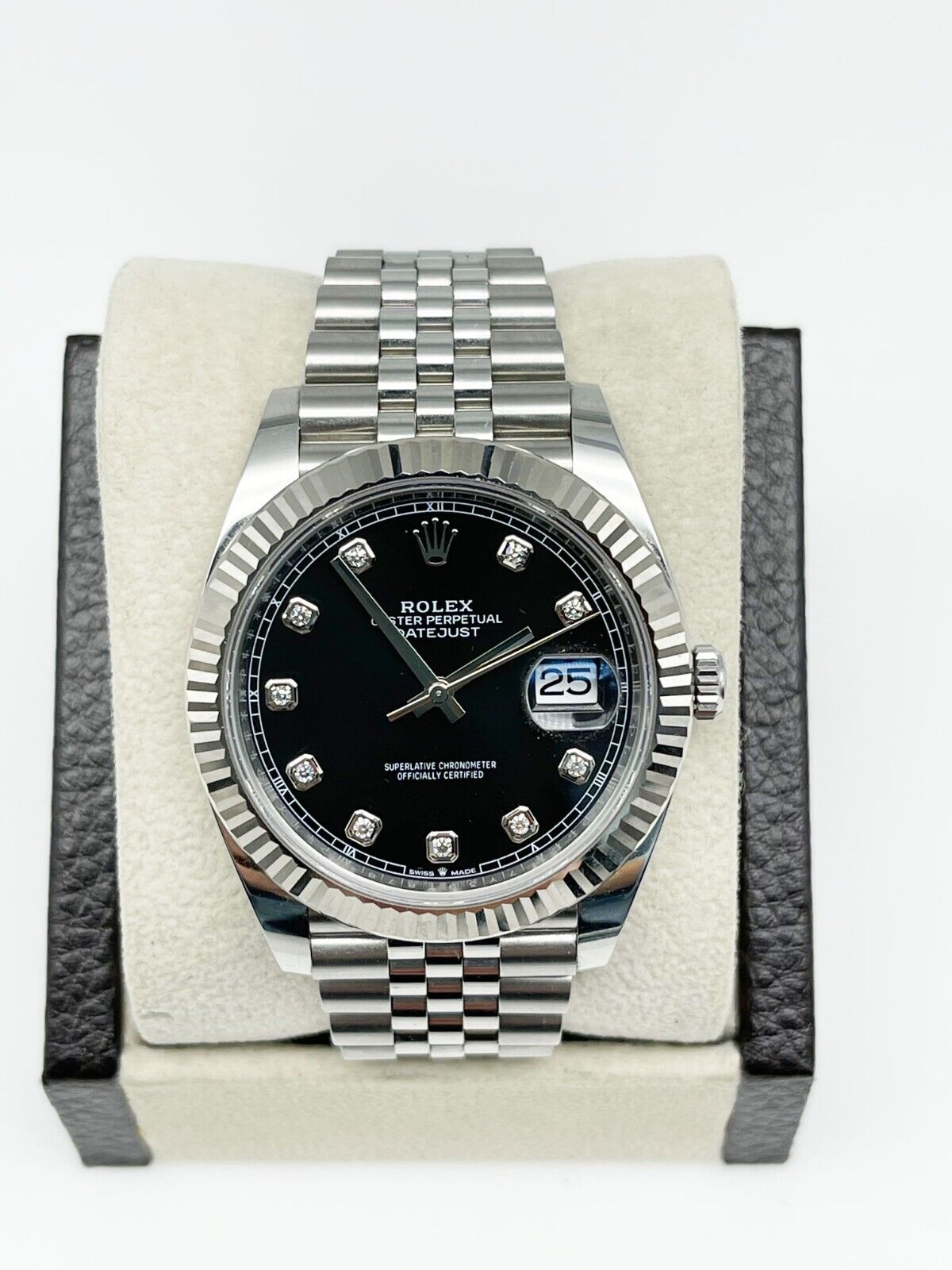 Rolex  Datejust 41 Black Diamond Dial Stainless Steel2021