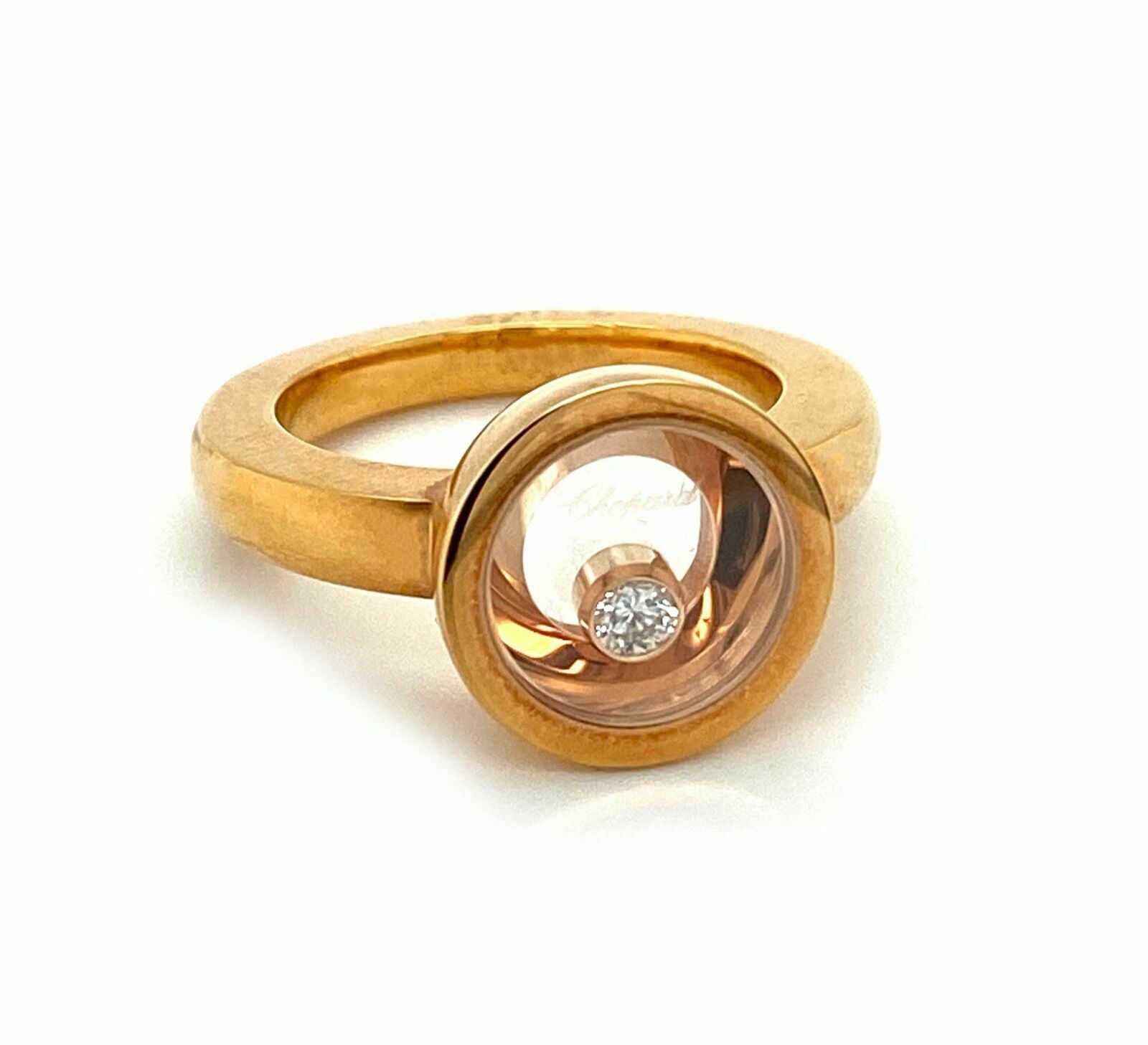 Chopard Happy Diamond 18k Rose Gold Round Ring w/Cert