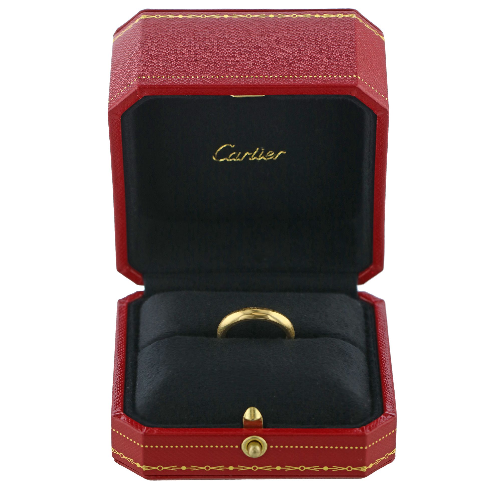 Cartier 18K Yellow Gold Wedding Band Ring w/Box