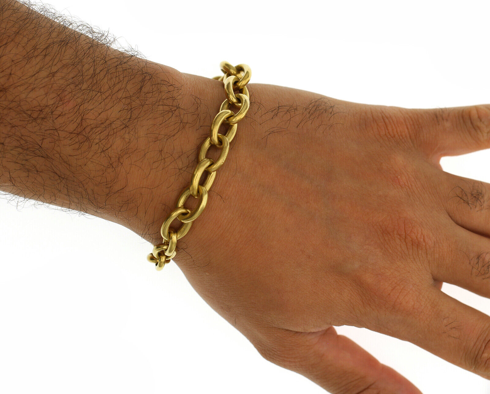 Kieselstein Cord 18 Karat Yellow Gold Link Bracelet Size 8.5