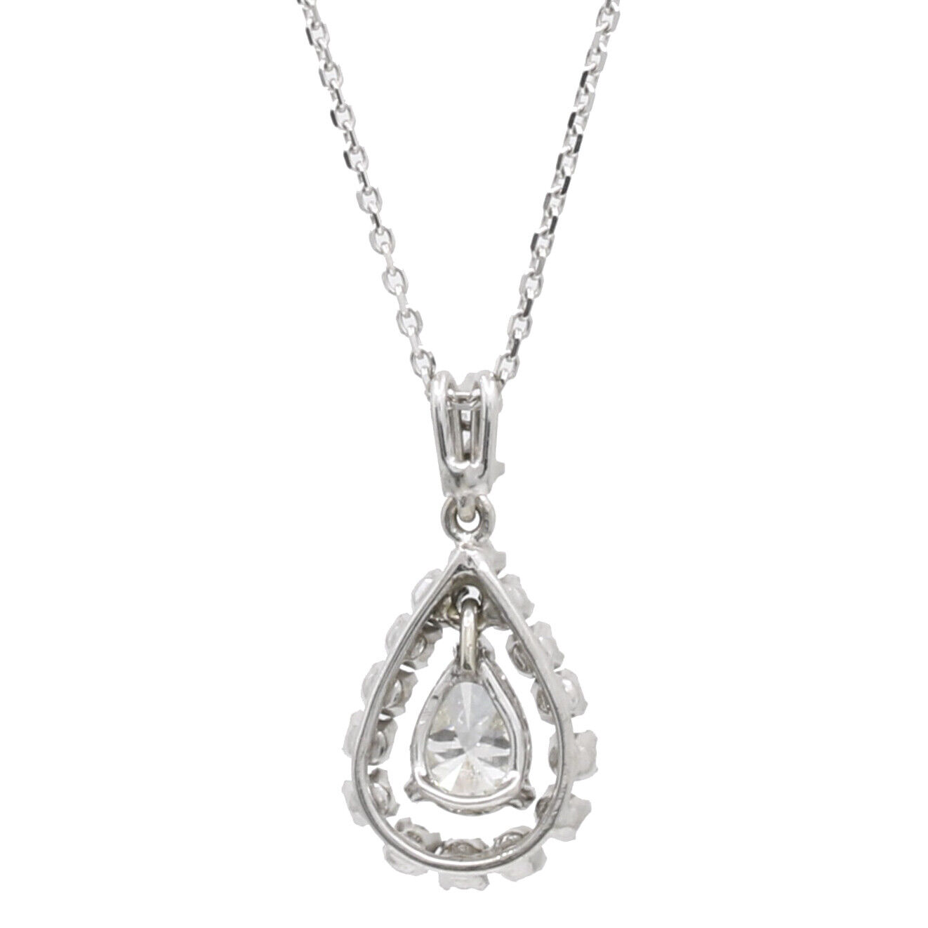 Women's Teardrop Diamond Dangle Pendant