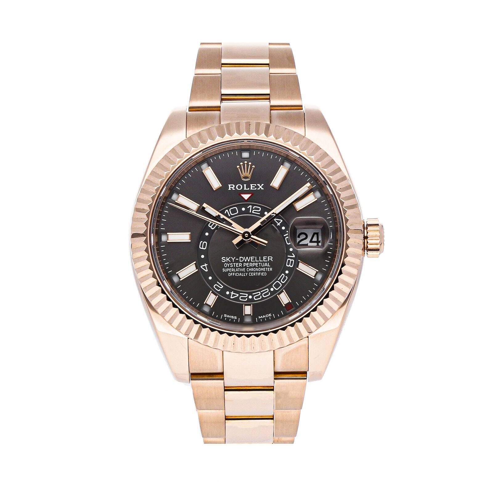 Rolex Sky Dweller  Everose Gold 2021 Rhodium Dial Watch 42mm